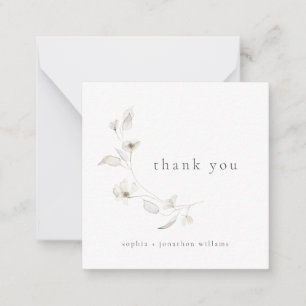 Cartes de remerciements de fleurs délicates