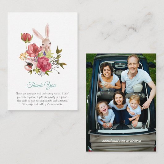 Cartes de remerciements de l'infirmière - multiple (Devant / Derrière)