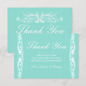 Cartes de Remerciements de Monnaie Victorienne (Devant / Derrière)