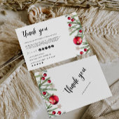 Cartes de remerciements de Noël Petite entreprise