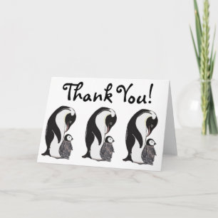 Cartes de remerciements de pingouins