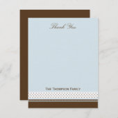 Cartes de remerciements de points et de bandes (Devant / Derrière)