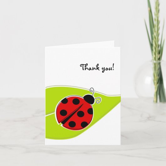 Cartes de remerciements de Red Ladybug (Devant)
