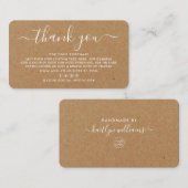 Cartes de remerciements d'entreprise à script simp (Devant / Derrière)