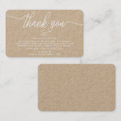 Cartes de remerciements d'entreprise à script simp (Devant / Derrière)