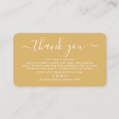 Cartes de remerciements d'entreprise à script simp (Devant)