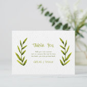 Cartes de remerciements des Feuilles d'aquarelle (Debout devant)