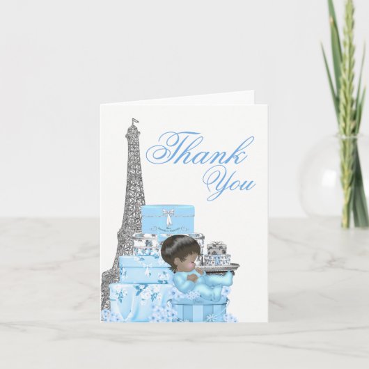 Cartes de remerciements du Baby shower Paris (Devant)