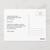 Cartes de Remerciements du train Choo Choo (Dos)