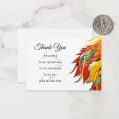 Cartes de remerciements en cuir africain Abstrait (Devant/Arrière en situation)