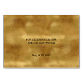 Cartes de remerciements en or et en noir (Dos)