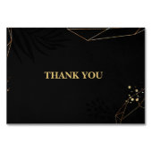 Cartes de remerciements en or et en noir (Devant)