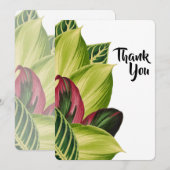 Cartes de remerciements Feuille tropicaux (Devant / Derrière)