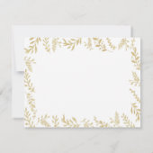 Cartes de remerciements Feuilles Chic Gold Foil (Dos)