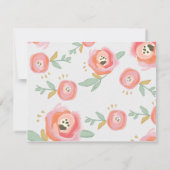 Cartes de Remerciements Fleur Aquarelle (Dos)