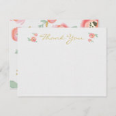 Cartes de Remerciements Fleur Aquarelle (Devant / Derrière)