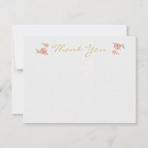Cartes de Remerciements Fleur Aquarelle