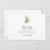 Cartes de remerciements fleurs sauvages (Devant / Derrière)