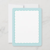 Cartes de remerciements - Florales Turquoises (Dos)