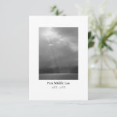 Cartes de remerciements funéraires avec photo pers (Debout devant)