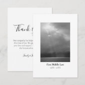 Cartes de remerciements funéraires avec photo pers (Devant / Derrière)