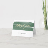 Cartes de Remerciements Green Ribbon
