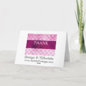 Cartes de Remerciements Hot Pink (Dos)