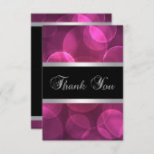 Cartes de Remerciements Hot Pink (Devant / Derrière)