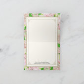 Cartes de Remerciements Hydrangea Rose Fleurs en D (Intérieur)