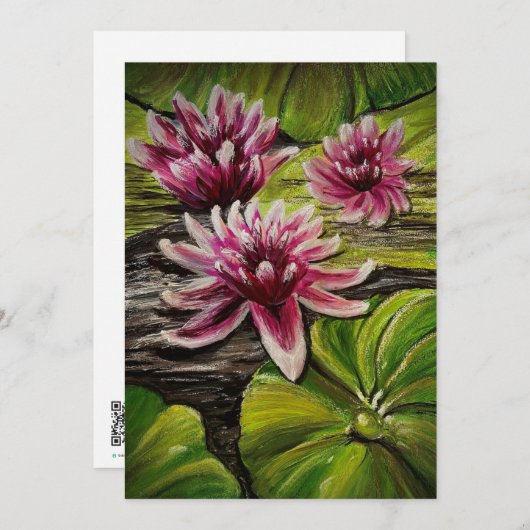 Cartes de remerciements Lily Pads (Devant / Derrière)