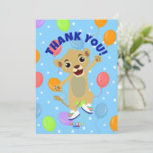 Cartes de Remerciements Little Lion (Horizontal) (Debout devant)