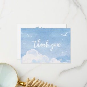 Cartes de remerciements Mariage Light Blue Sky