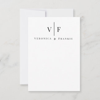Cartes de Remerciements Mariage Minimaliste