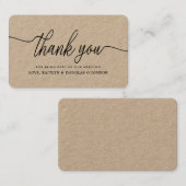 Cartes de Remerciements Mariage Simple Script (Devant / Derrière)