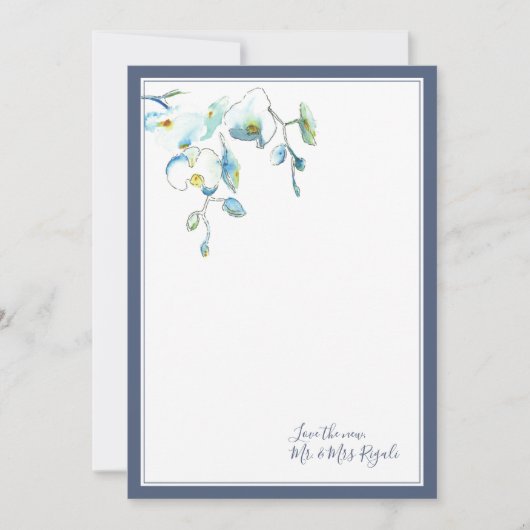 Cartes de Remerciements Mariage Tropical (Devant)