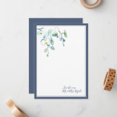 Cartes de Remerciements Mariage Tropical (Devant/Arrière en situation)