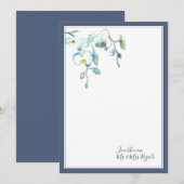 Cartes de Remerciements Mariage Tropical (Devant / Derrière)