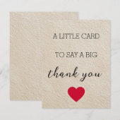 Cartes de remerciements mariages (Devant / Derrière)