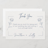 Cartes de remerciements mariages (Devant / Derrière)