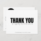 Cartes de remerciements modernes pour les petites  (Devant / Derrière)