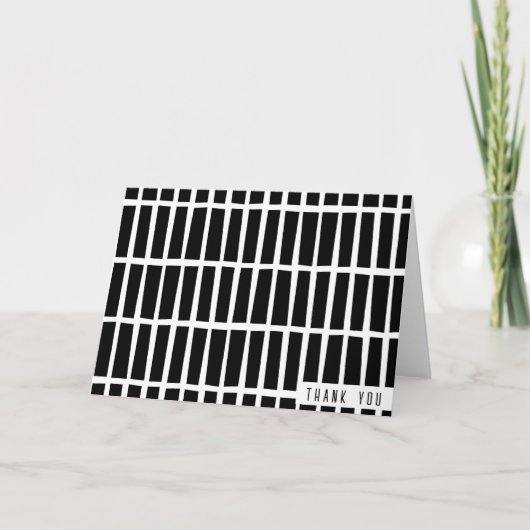 Cartes de Remerciements Modernes Rectangle Irrégul (Devant)