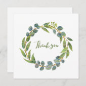 Cartes de remerciements multilingues Wreath (Devant / Derrière)