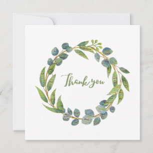 Cartes de remerciements multilingues Wreath