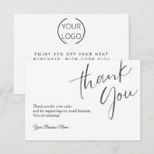 Cartes de remerciements personnalisées Professionn (Devant / Derrière)