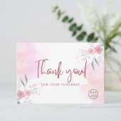 Cartes de remerciements personnalisées Professionn (Debout devant)