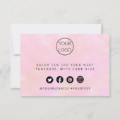 Cartes de remerciements personnalisées Professionn (Dos)