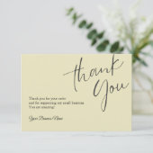 Cartes de remerciements personnalisées Professionn (Debout devant)