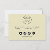 Cartes de remerciements personnalisées Professionn (Dos)