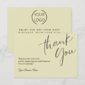 Cartes de remerciements personnalisées Professionn (Devant / Derrière)