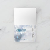 Cartes de remerciements pliées Flammes de neige Fl (Intérieur)